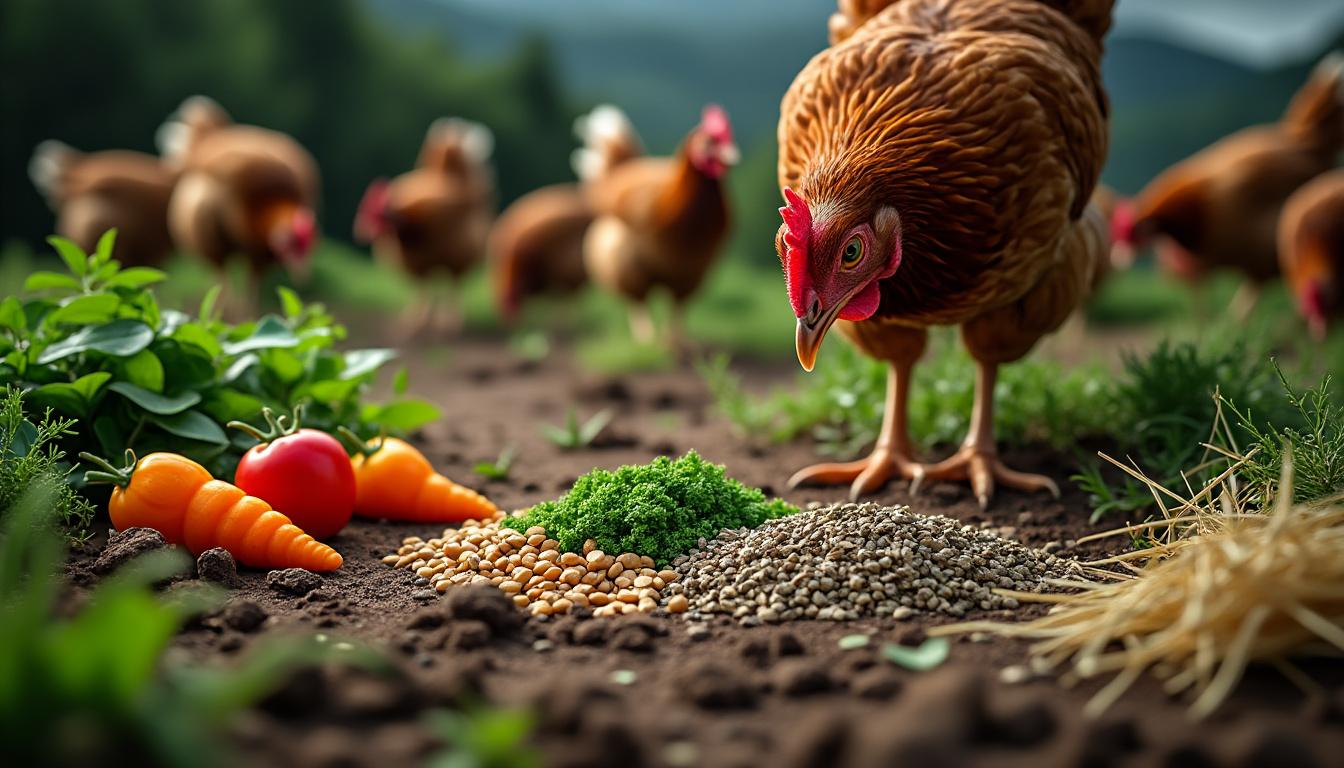 découvrez les meilleurs aliments pour vos poules élevées en plein air ! apprenez à nourrir vos volailles naturellement avec des ingrédients sains et équilibrés pour assurer leur bien-être et optimiser leur production d'œufs. des conseils pratiques pour une alimentation adaptée et respectueuse de leur mode de vie.