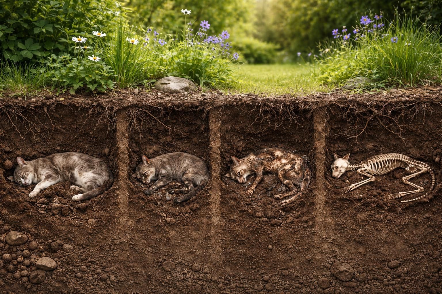 découvrez les différentes étapes du temps de décomposition d'un chat enterré, un guide essentiel pour aider les propriétaires à comprendre ce processus naturel.