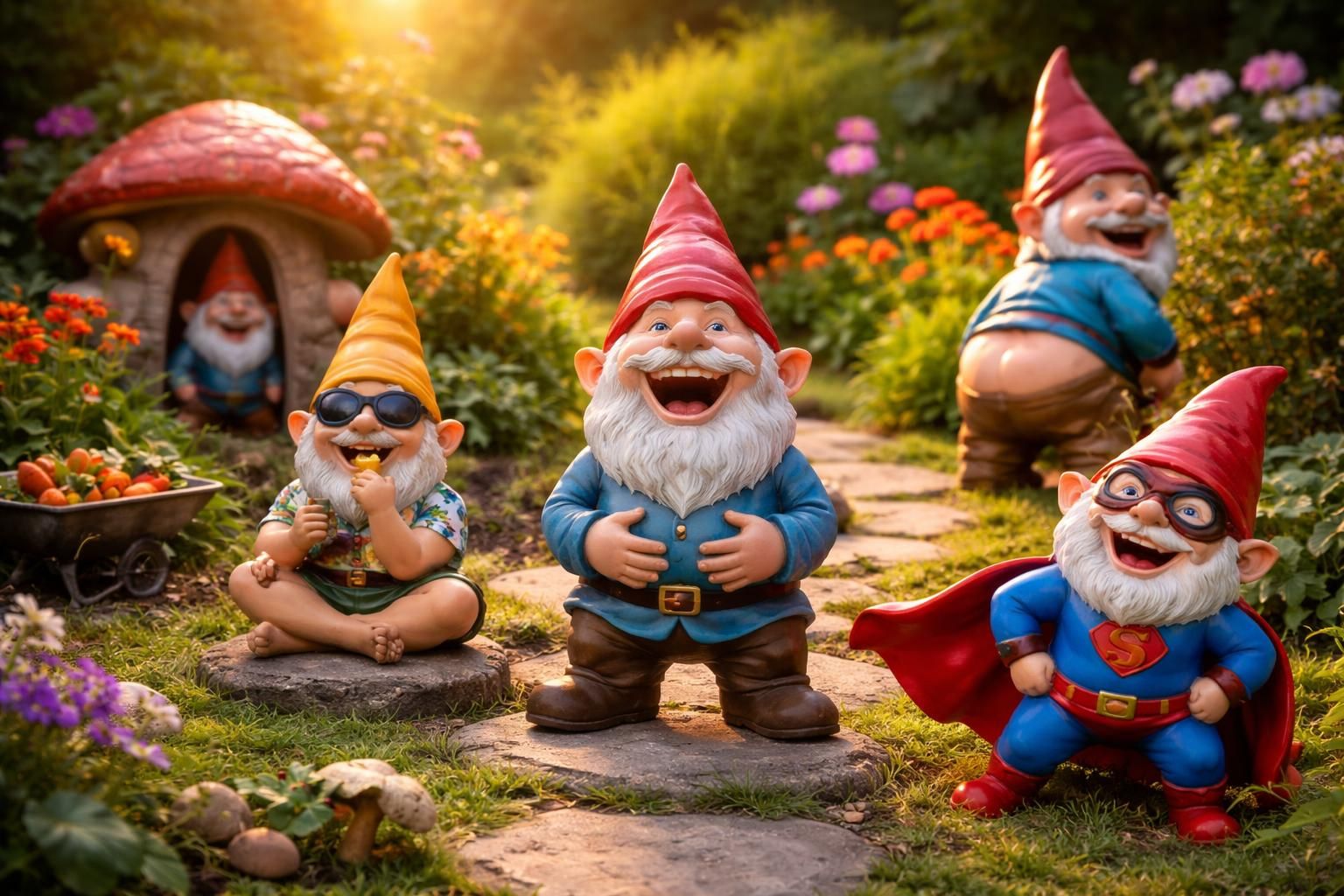 découvrez les nains de jardin drôles, alliant humour et décoration pour ajouter une touche ludique et originale à votre extérieur.