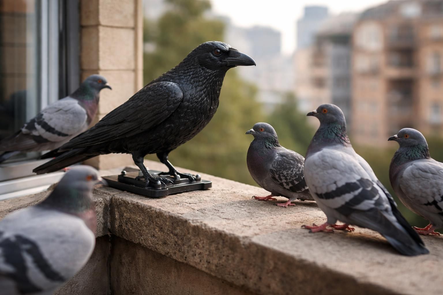 découvrez comment installer un corbeau en plastique pour éloigner efficacement les pigeons et protéger votre espace extérieur.
