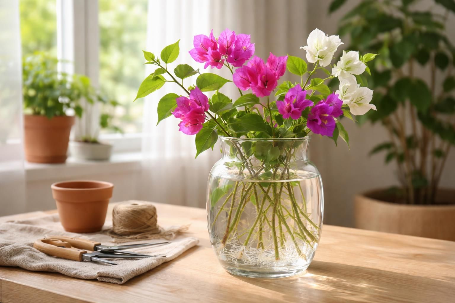 découvrez si il est possible de bouturer un bougainvillier dans l'eau à tout moment de l'année et obtenez des conseils pratiques pour réussir vos boutures.