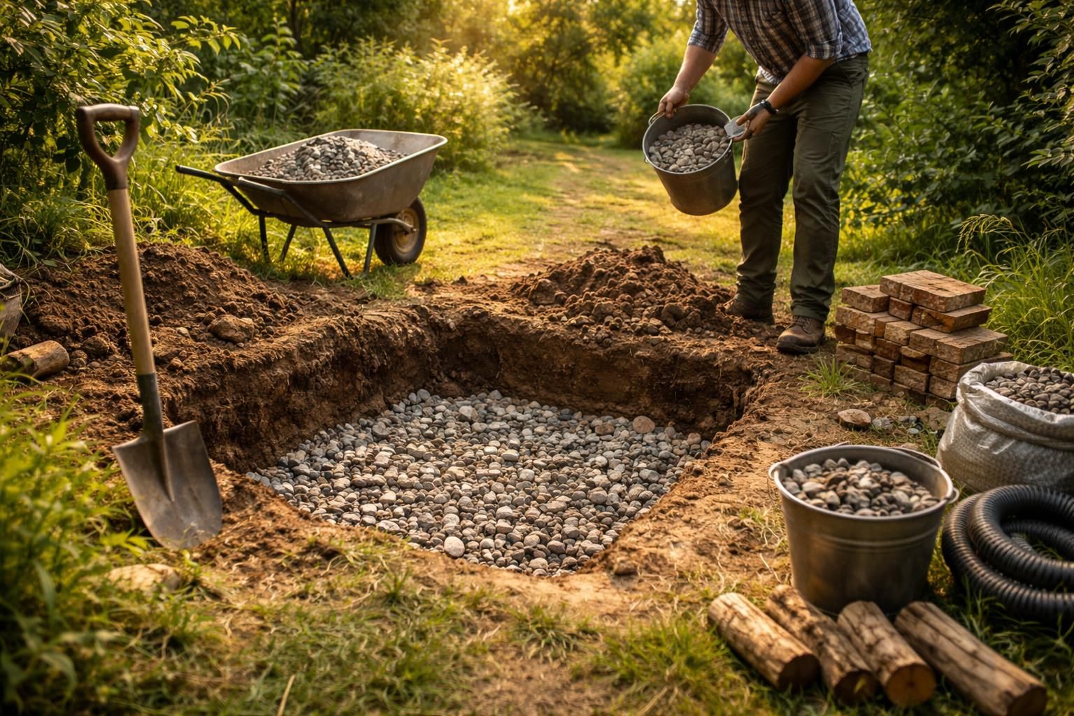 découvrez comment construire un puisard économique et écologique, en utilisant des matériaux accessibles et des techniques respectueuses de l'environnement pour gérer efficacement les eaux pluviales.