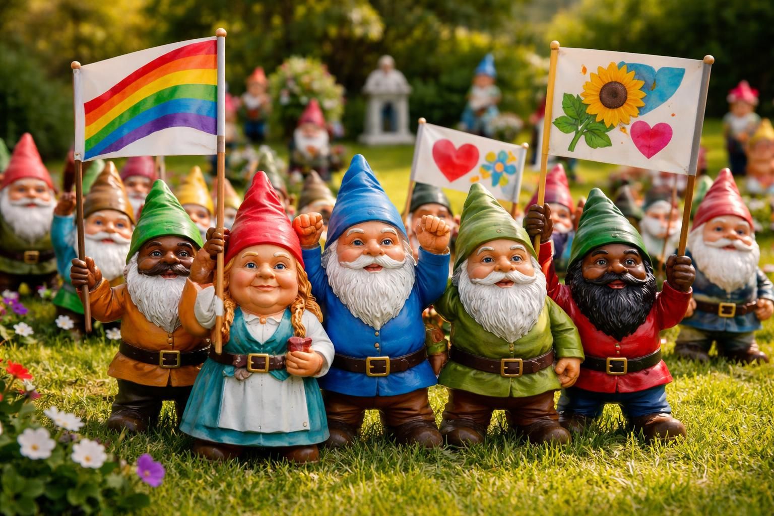 découvrez le front de libération des nains de jardin, un mouvement symbolique militant pour l'égalité et la diversité dans les décorations extérieures.