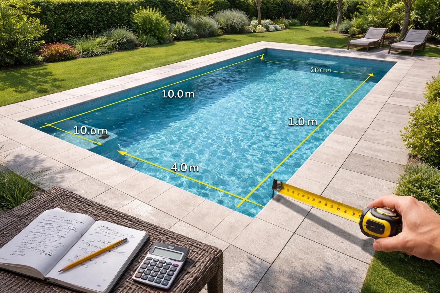 découvrez une méthode précise pour calculer le volume en mètres cubes de votre piscine afin de mieux gérer son entretien et son traitement.